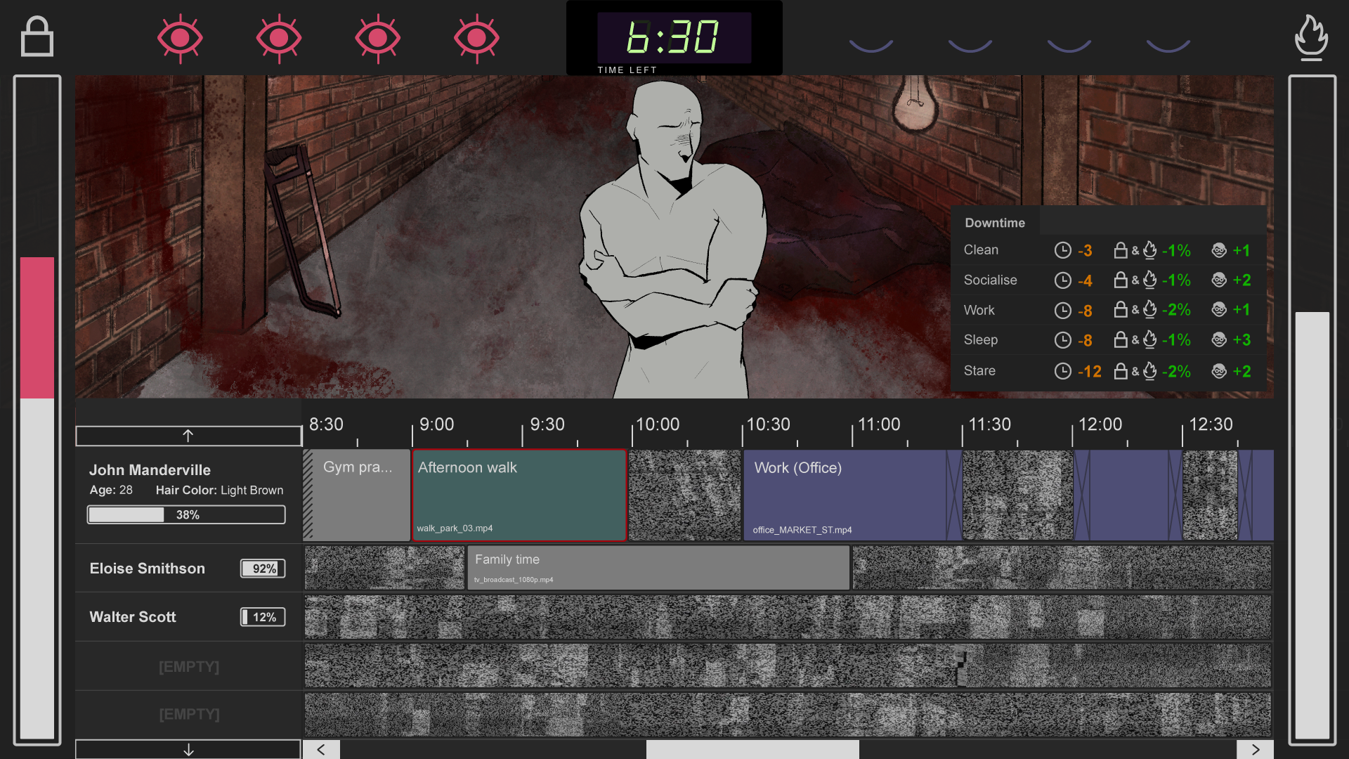 Main interface, version 1