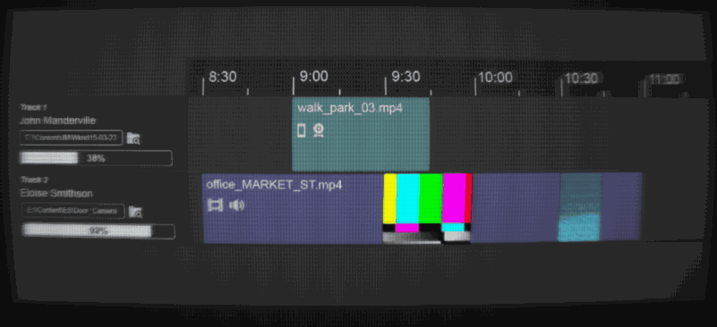 Timeline with filters